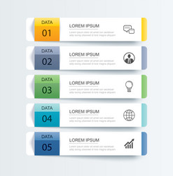 Data Index Tab Template vector image