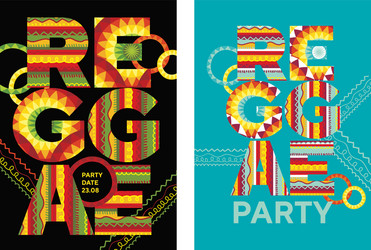 Isolated lettering poster in reggae style Vector Image