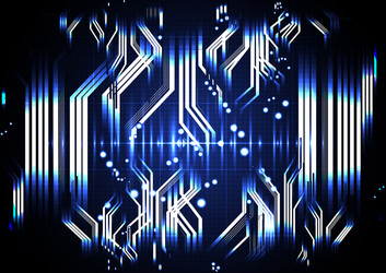 technological abstract digital circuit pulse vector image