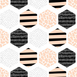 Abstract Geometric Hexagon Pattern vector image