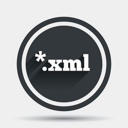 file document icon download xml button vector image
