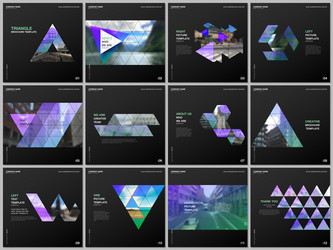 minimal brochure templates with triangular design vector image