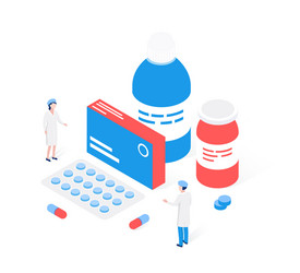 Modern pharmacy and drugstore concept vector