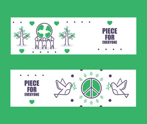 peace banners informational vector