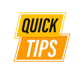 quick tips icon badge ready for use in web vector image