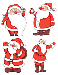 Santa claus set Royalty Free Vector Image - VectorStock