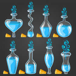 big set with different magic elixir vector image