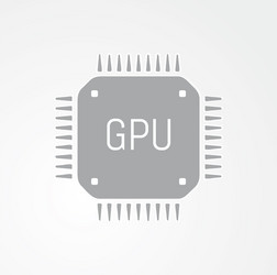 gpu graphics processing unit icon vector image