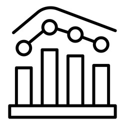 Workflow graph icon outline work process vector