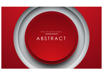 abstract 3d circle papercut layer red background vector