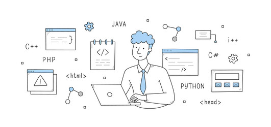 Developer Coding Concept vector image