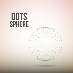 Sphere from dots wireframe mesh polygonal element vector