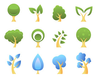 Tree icons Royalty Free Vector Image - VectorStock