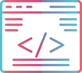 web programming line gradient design vector image
