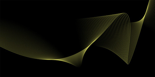 flowing lines in yellow creating dynamic patterns vector image