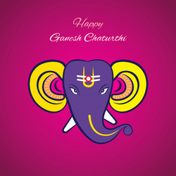 Ganesh Chaturthi Festival Poster Vector Image