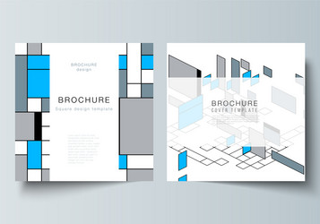 minimal layout two square format vector image