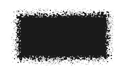 Square grunge ink splatter frame spray graffiti Vector Image