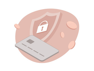 secure credit card transactions online safe vector