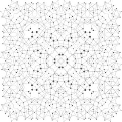 shape molecular structure with lines and dots vector