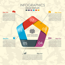 Workflow Diagram Template - Hexagon Layout vector image