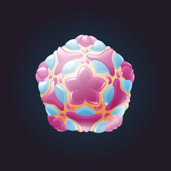 Cartoon 3d model hiv virus immunodeficiency Vector Image