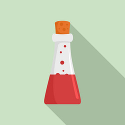 chemistry potion flask icon flat style vector image