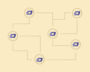 Dash blockchain concept technology background vector