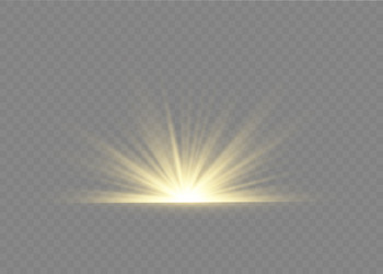 Light effect explosion sun glitter spark flash vector