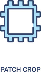 patch crop concept 2 colored icon simple line vector image