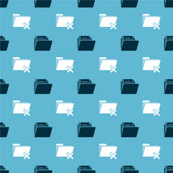 set document folder and delete on seamless vector image