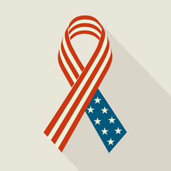 USA Flag Ribbon Patriotic Art Vector Image
