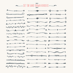 Hand drawn line border Royalty Free Vector Image