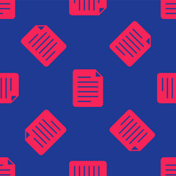 red file document icon isolated seamless pattern vector image