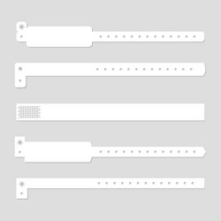 Medical Wristband Template Set Royalty Free Vector Image