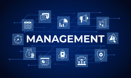 Data management word concept design template Vector Image