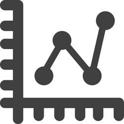 Database server line chart icon element vector