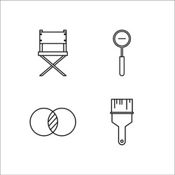 Design and studio simple linear icon setsimple vector