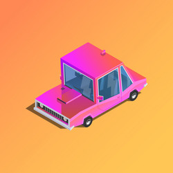 3d design for pink car Royalty Free Vector Image