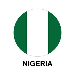 nigerian flag icon vector