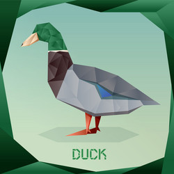 origami simple duck vector