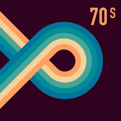 Retro 70s Abstract Lines Background vector