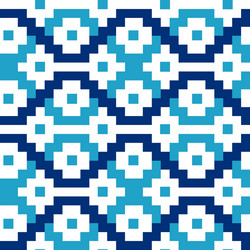 Blue Geometric Square Pattern vector image