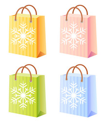 Christmas Shopping Bag Vector Image