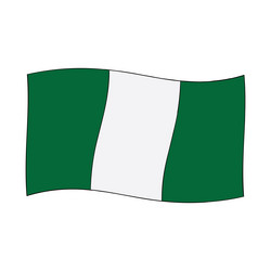 nigerian flag icon vector