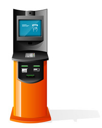 payment terminal automated teller machine vector