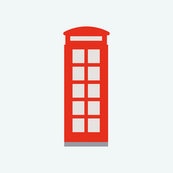 red telephone box vector