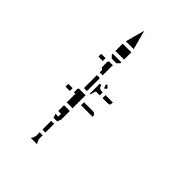 Rocket launcher weapon war glyph icon vector