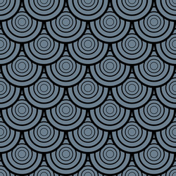 seamless vintage pattern overlapping shells vector image