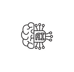 ai related icon on background for graphic and web vector image